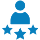 A blue star icon with a person in the middle and Athena Services.